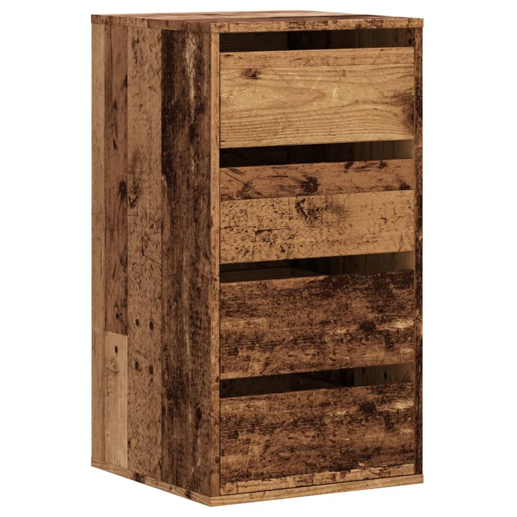 Commode d'angle vieux bois 40x41x76 cm bois d'ingénierie - XIOS