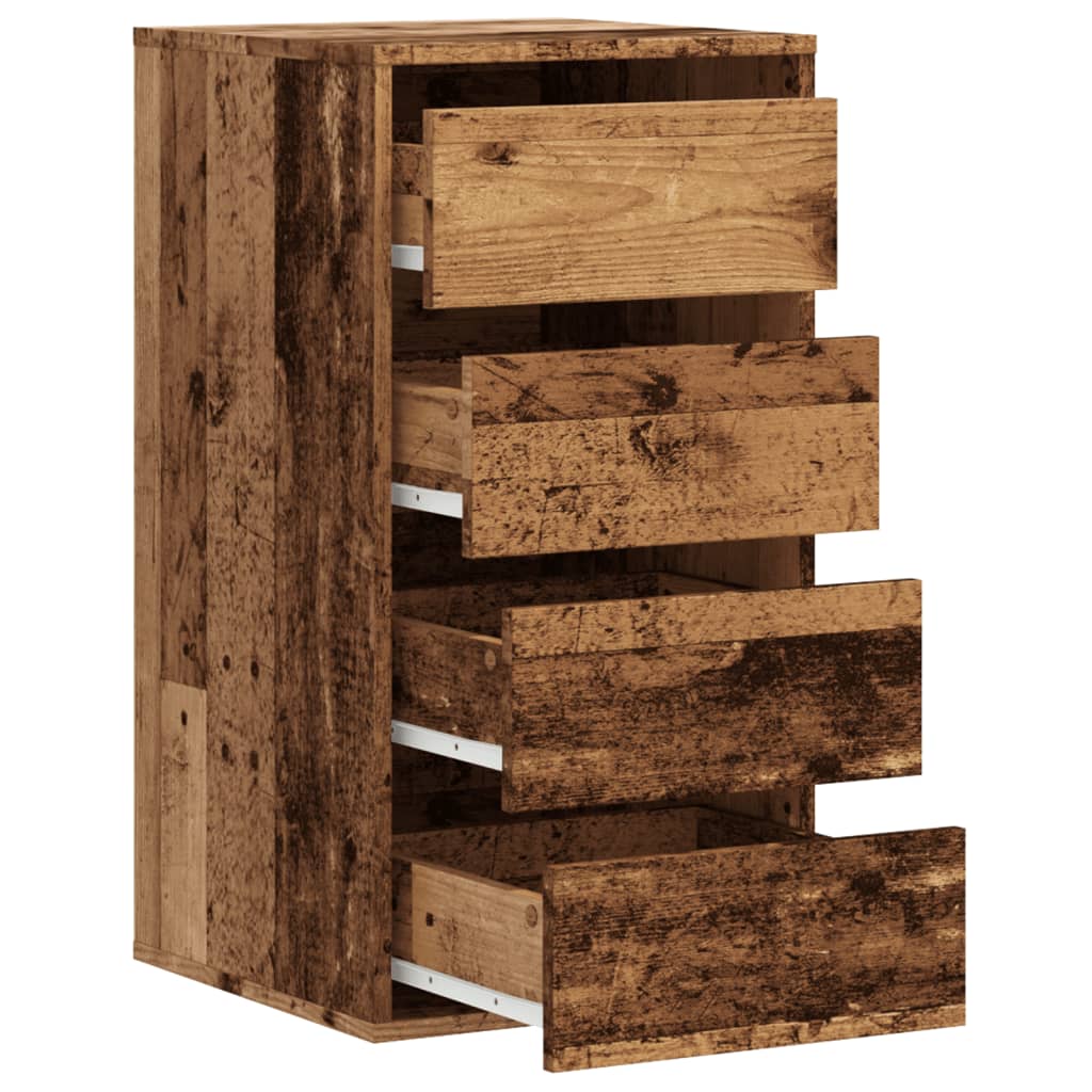 Commode d'angle vieux bois 40x41x76 cm bois d'ingénierie - XIOS