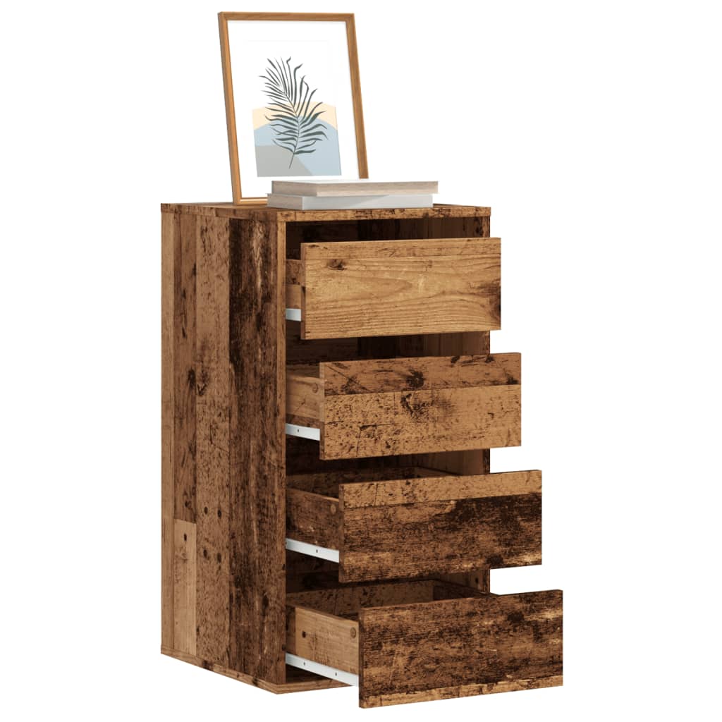 Commode d'angle vieux bois 40x41x76 cm bois d'ingénierie - XIOS