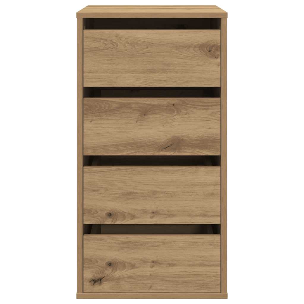 Commode d'angle chêne artisanal 40x41x76 cm bois d'ingénierie - XIOS