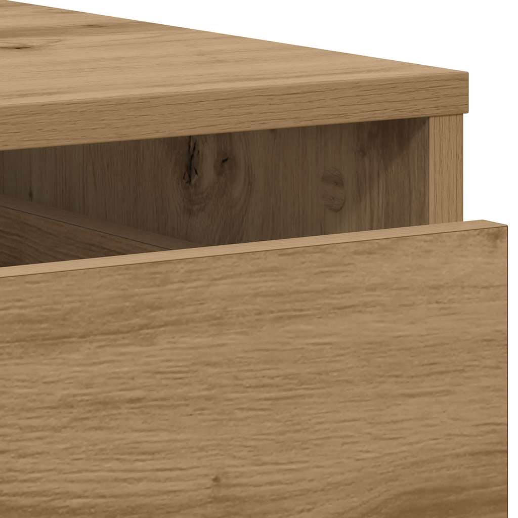 Commode d'angle chêne artisanal 40x41x76 cm bois d'ingénierie - XIOS