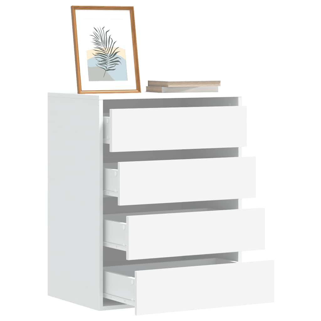 Commode d'angle blanc 60x41x76 cm bois d'ingénierie - XIOS