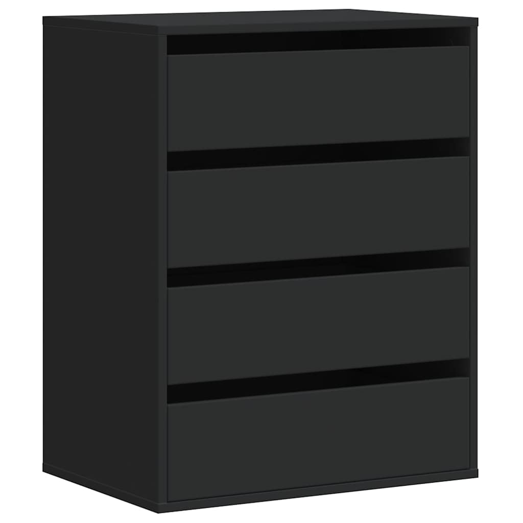 Commode d'angle noir 60x41x76 cm bois d'ingénierie - XIOS