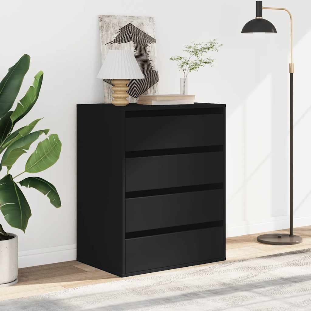 Commode d'angle noir 60x41x76 cm bois d'ingénierie - XIOS