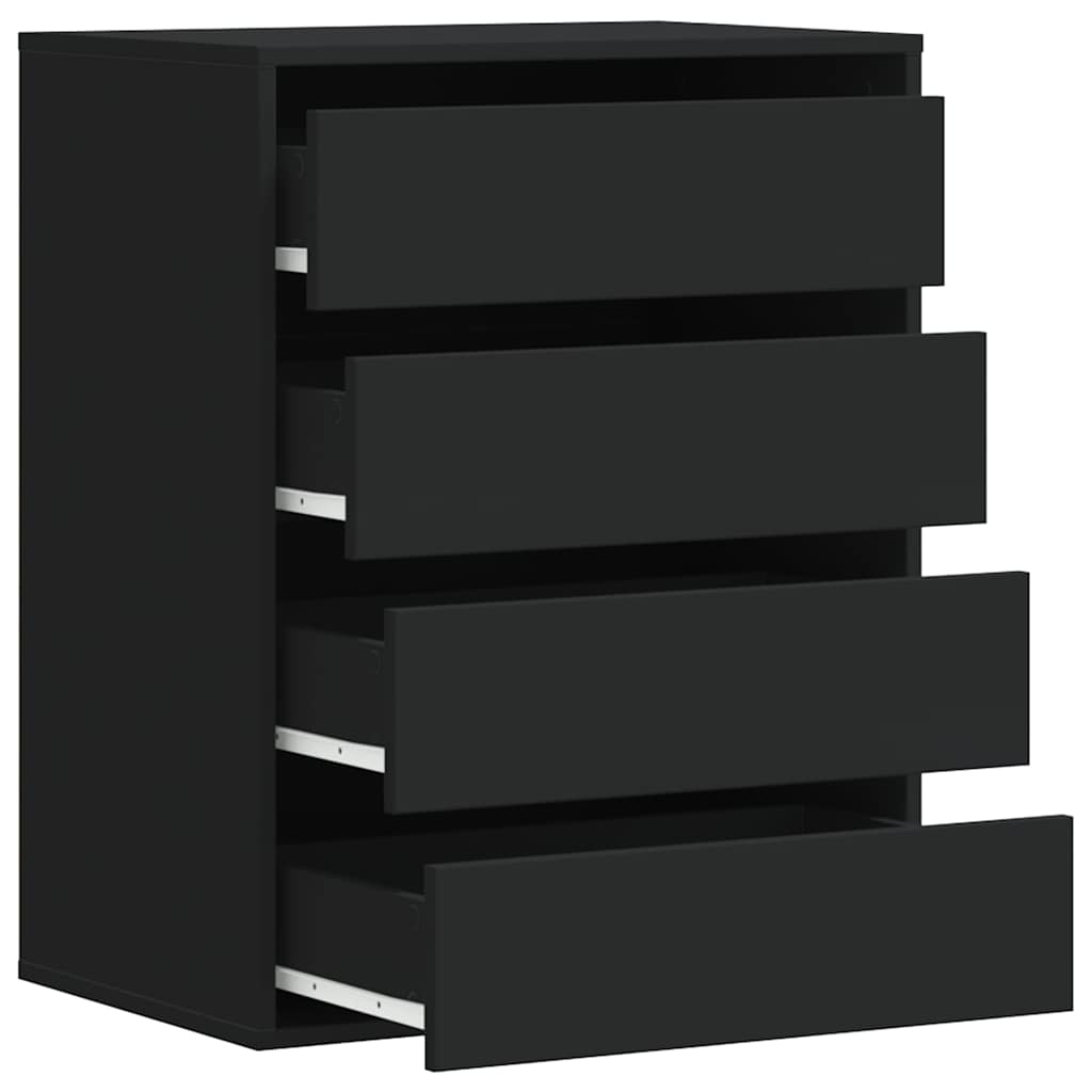 Commode d'angle noir 60x41x76 cm bois d'ingénierie - XIOS