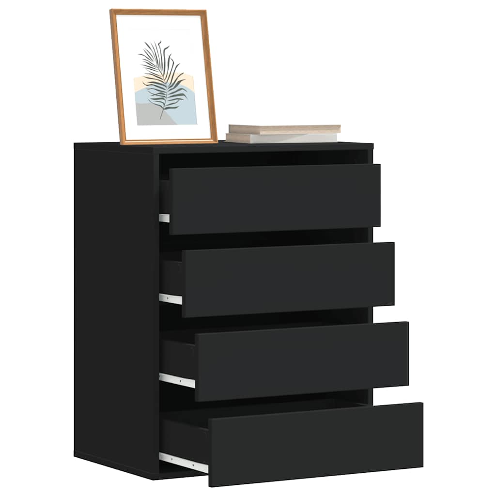 Commode d'angle noir 60x41x76 cm bois d'ingénierie - XIOS