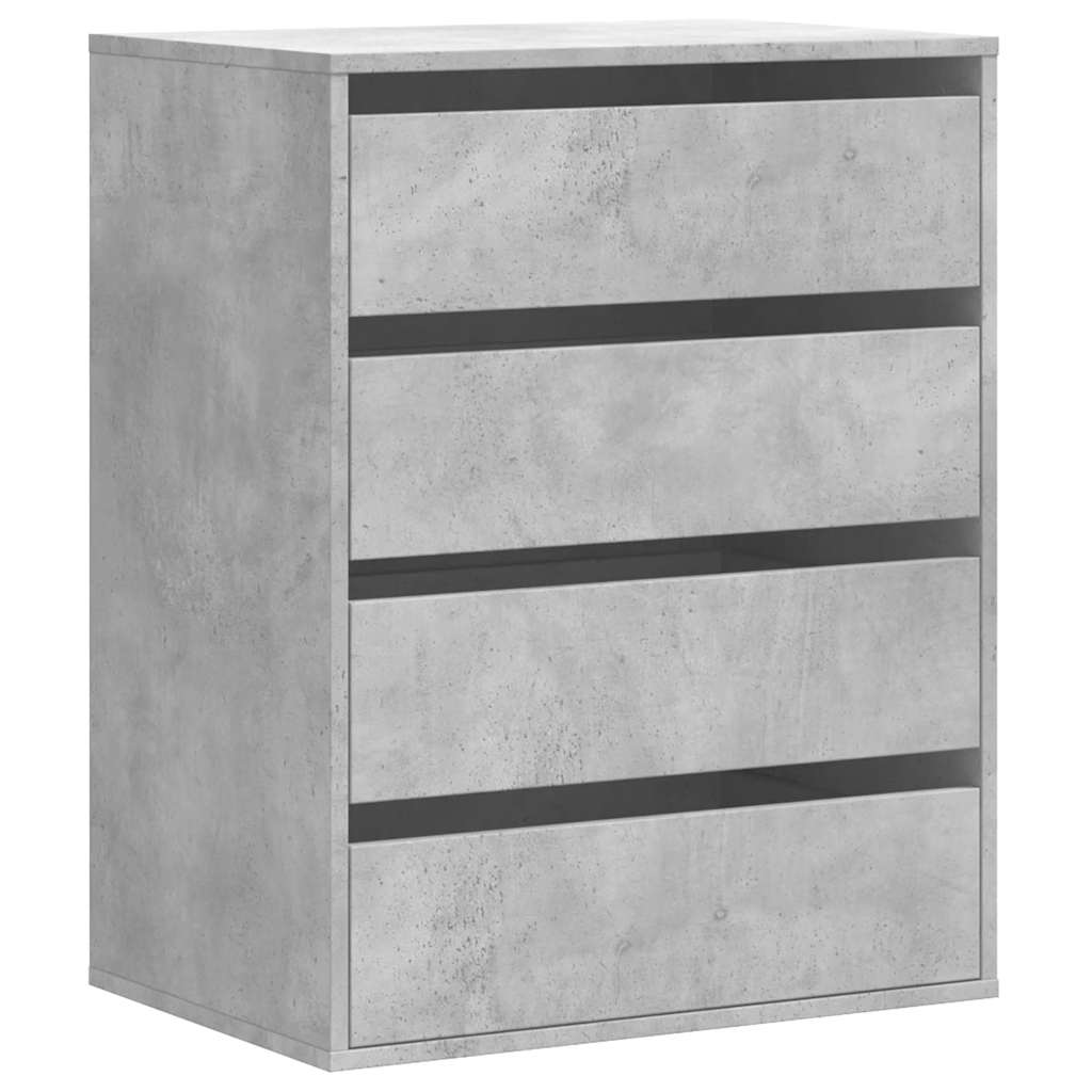 Commode d'angle gris béton 60x41x76 cm bois d'ingénierie - XIOS