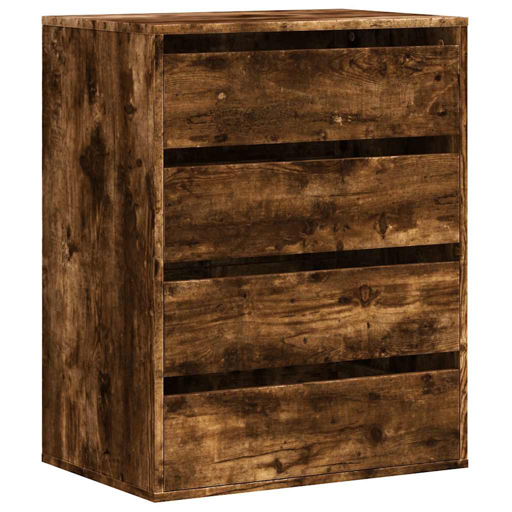 Commode d'angle chêne fumé 60x41x76 cm bois d'ingénierie - XIOS