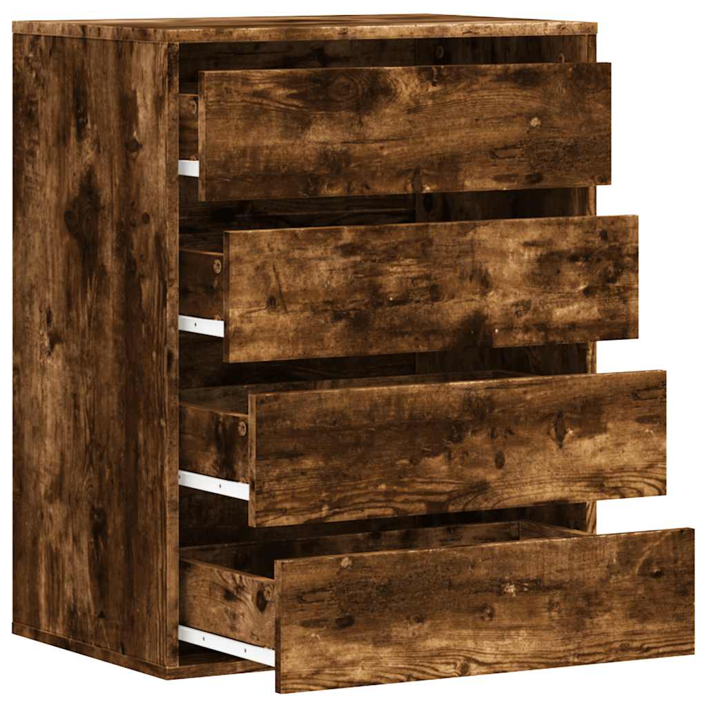 Commode d'angle chêne fumé 60x41x76 cm bois d'ingénierie - XIOS