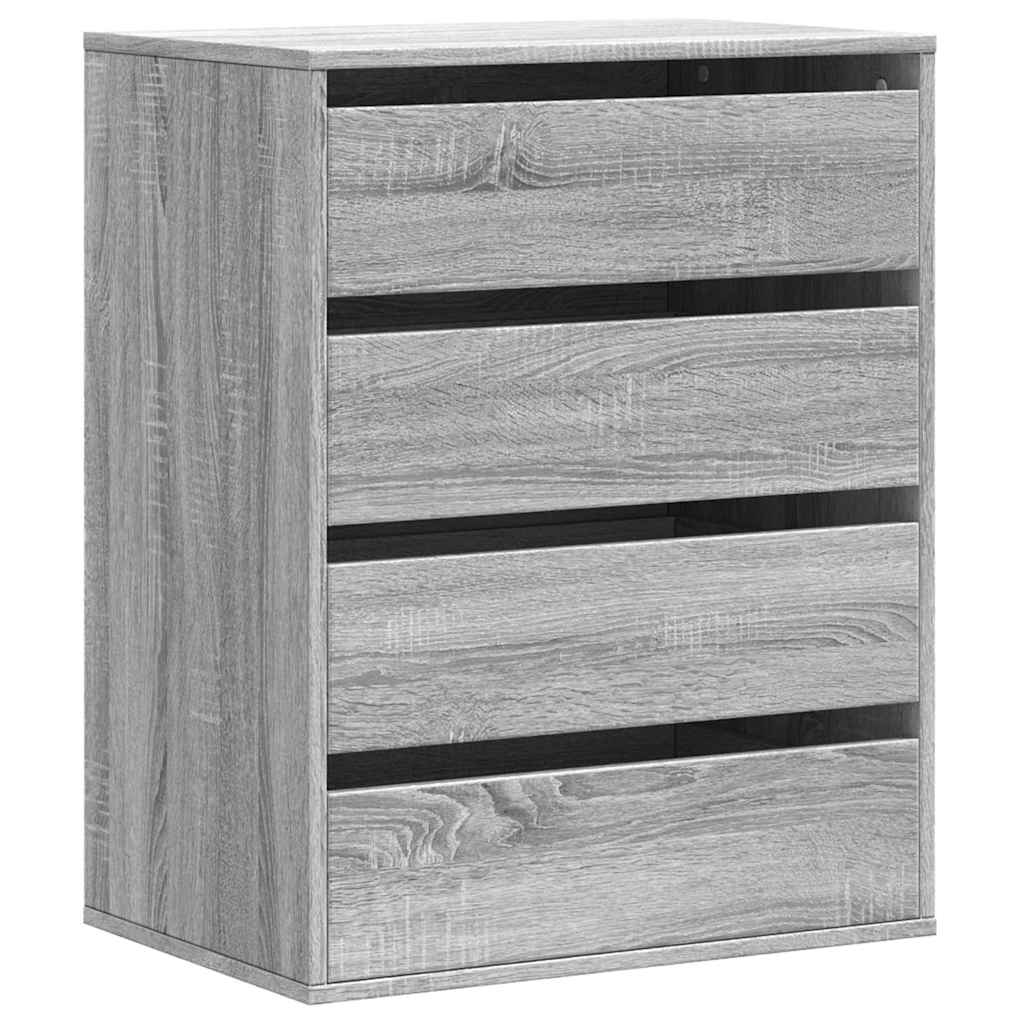Commode d'angle sonoma gris 60x41x76 cm bois d'ingénierie - XIOS