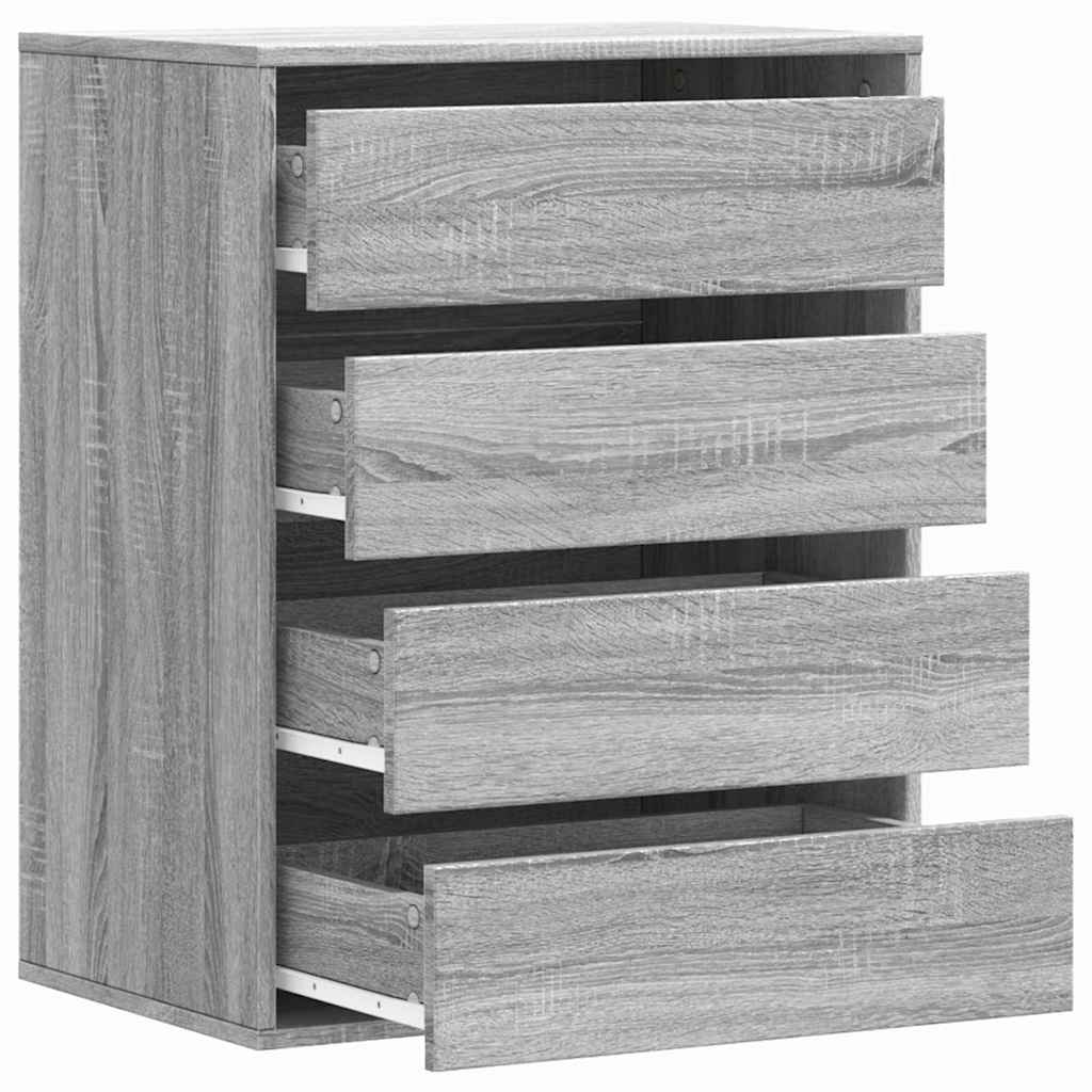 Commode d'angle sonoma gris 60x41x76 cm bois d'ingénierie - XIOS