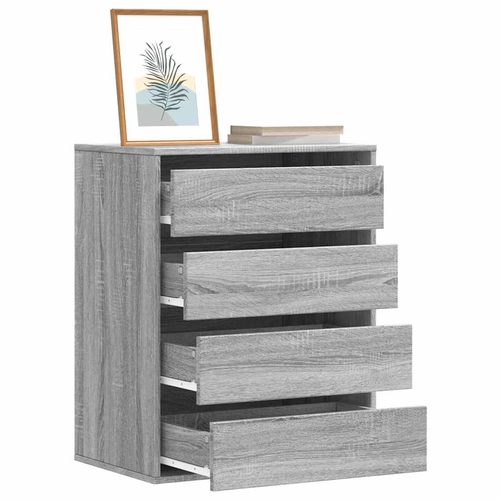 Commode d'angle sonoma gris 60x41x76 cm bois d'ingénierie - XIOS