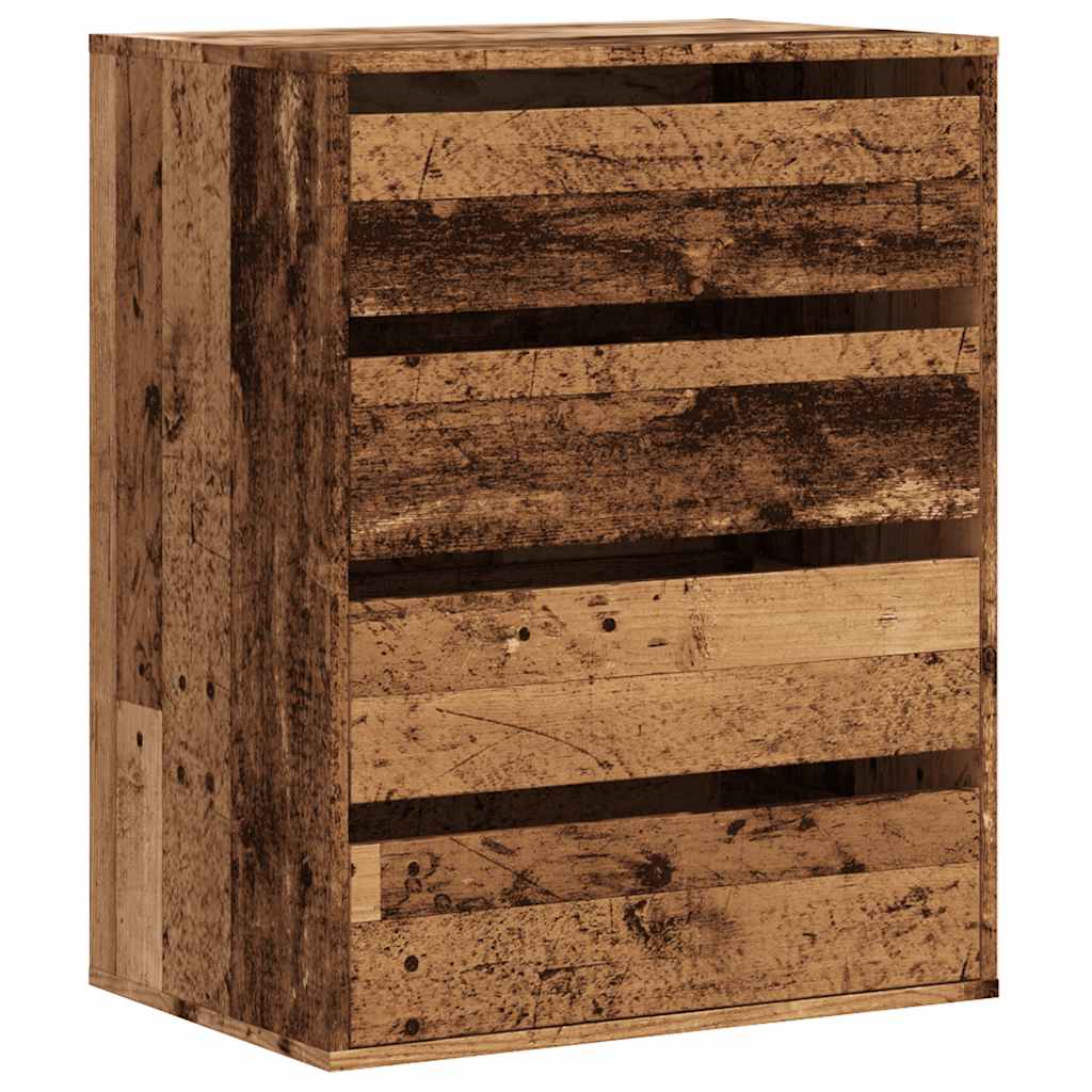 Commode d'angle vieux bois 60x41x76 cm bois d'ingénierie - XIOS