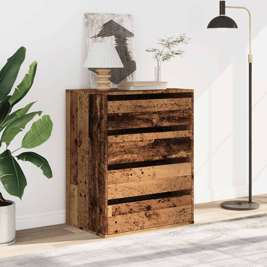 Commode d'angle vieux bois 60x41x76 cm bois d'ingénierie - XIOS