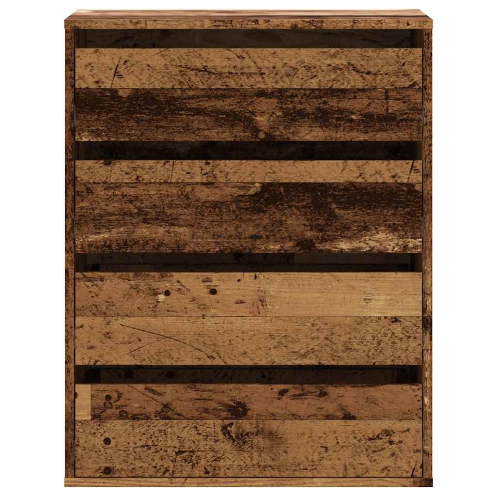 Commode d'angle vieux bois 60x41x76 cm bois d'ingénierie - XIOS