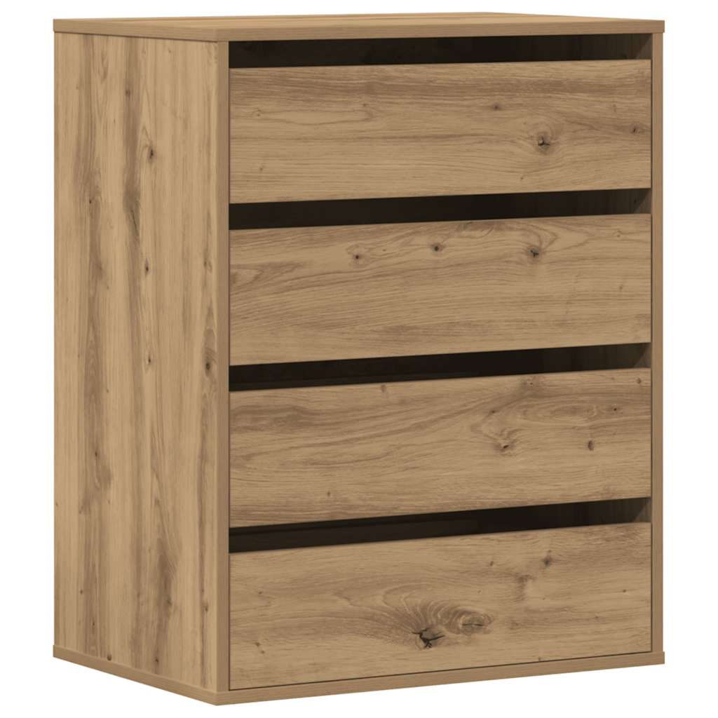 Commode d'angle chêne artisanal 60x41x76 cm bois d'ingénierie - XIOS
