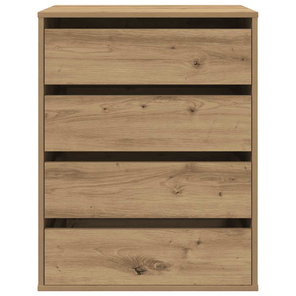Commode d'angle chêne artisanal 60x41x76 cm bois d'ingénierie - XIOS