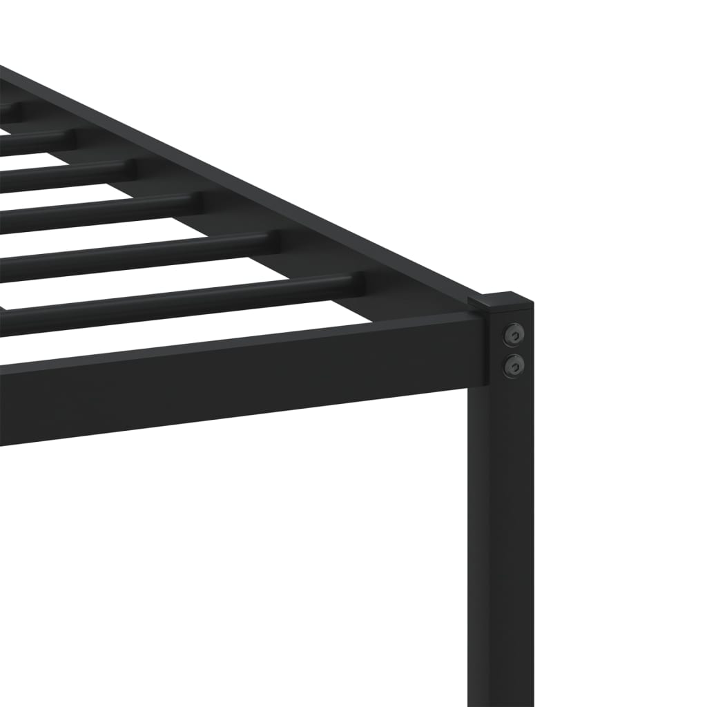 Cadre de lit en métal sans matelas chêne fumé 193x203 cm - XIOS