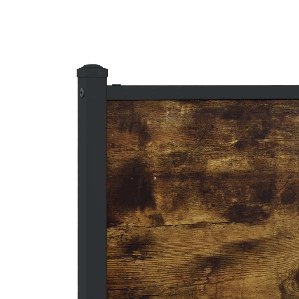 Tête de lit chêne fumé 120 cm bois d'ingénierie et acier - XIOS