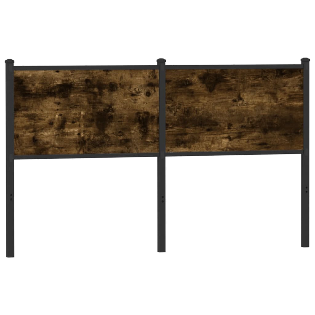 Tête de lit de remplacement chêne fumé 140 cm bois d'ingénierie et acier - XIOS
