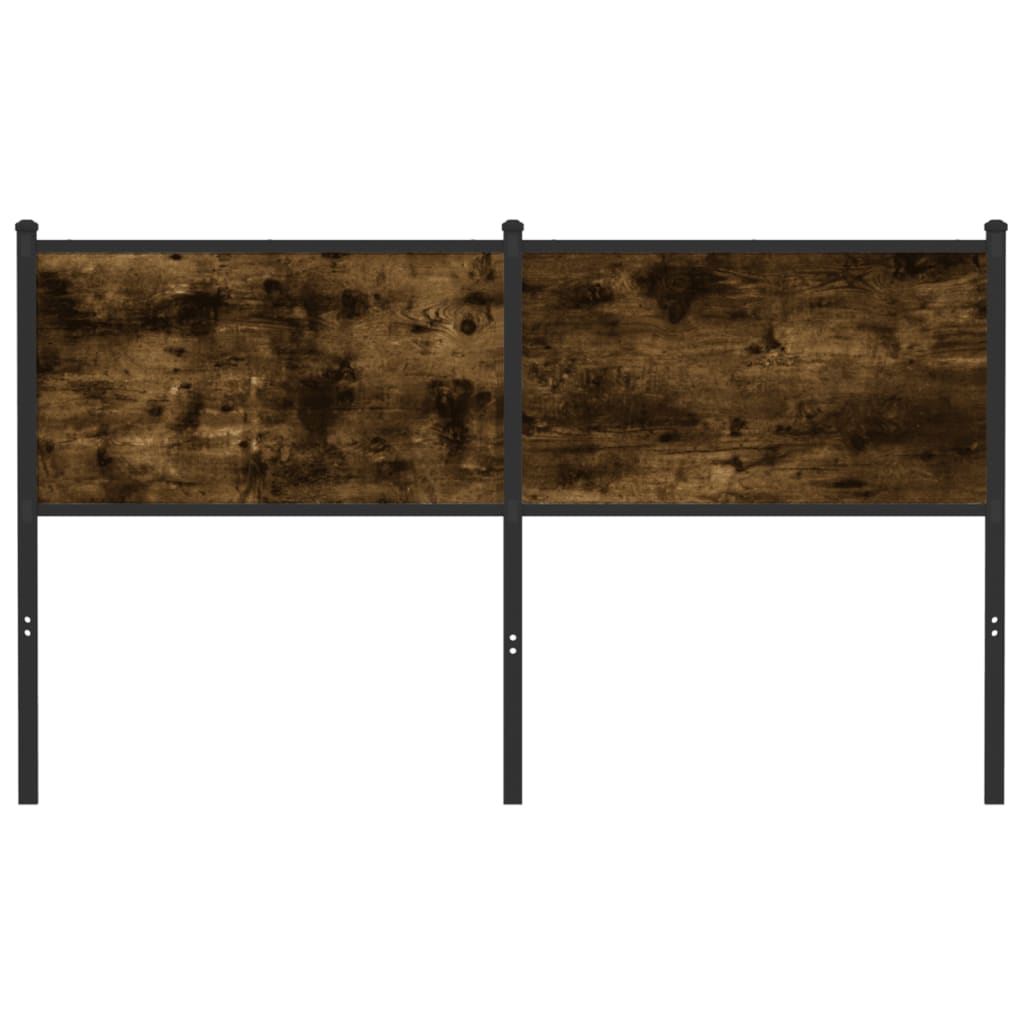 Tête de lit de remplacement chêne fumé 150 cm bois d'ingénierie et acier - XIOS