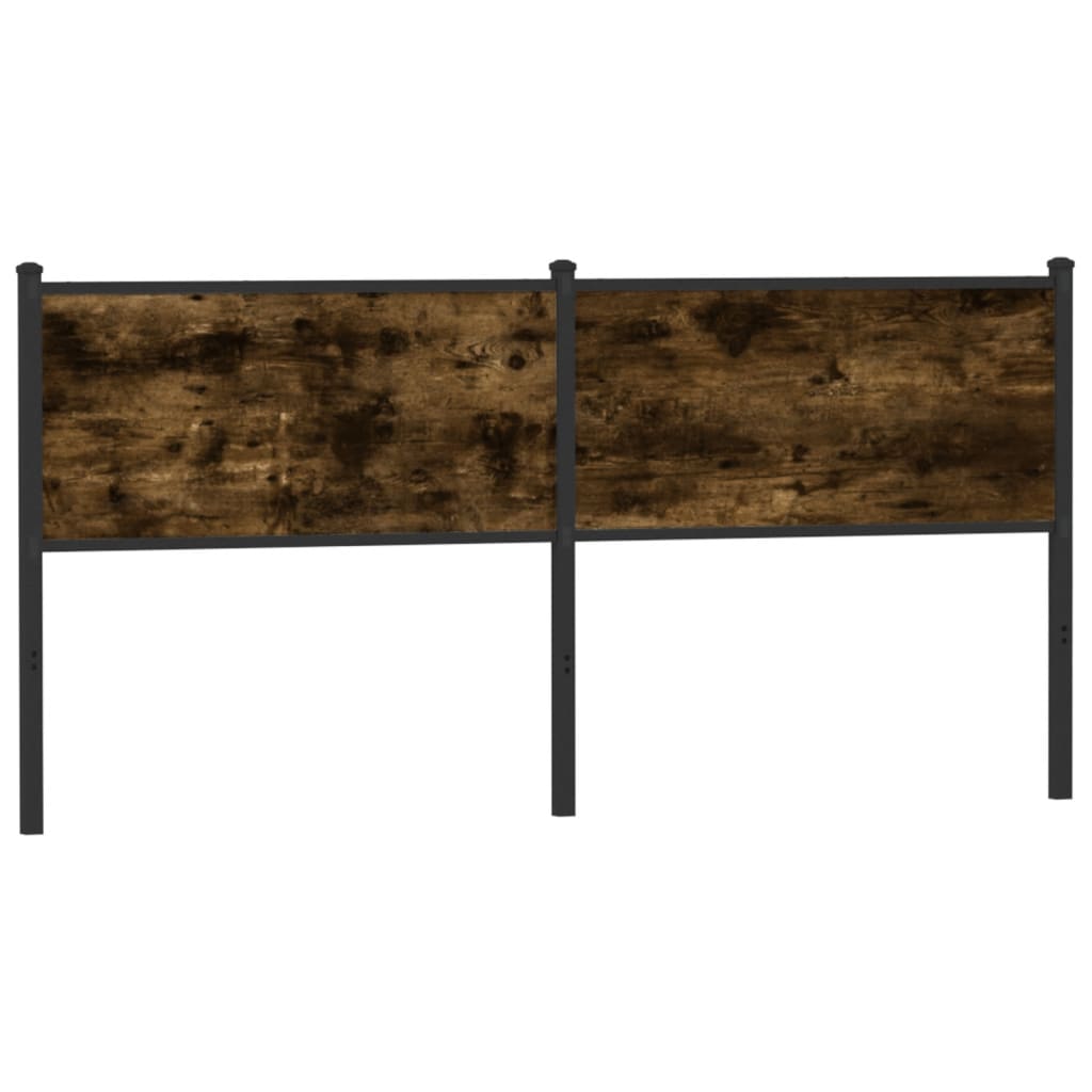 Tête de lit de remplacement chêne fumé 180 cm bois d'ingénierie et acier - XIOS