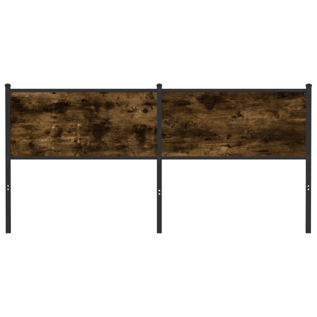 Tête de lit de remplacement chêne fumé 180 cm bois d'ingénierie et acier - XIOS