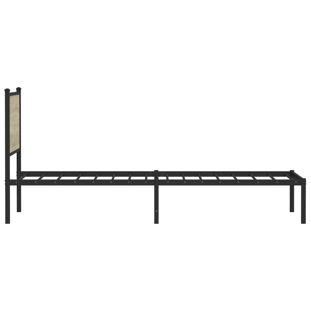 Cadre de lit en métal sans matelas chêne sonoma 100x200 cm - XIOS