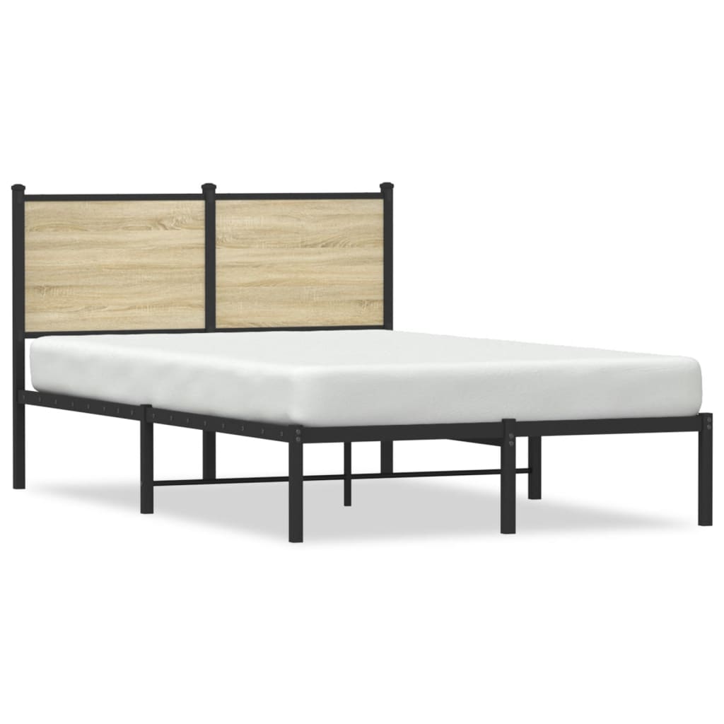 Cadre de lit en métal sans matelas chêne sonoma 120x200 cm - XIOS