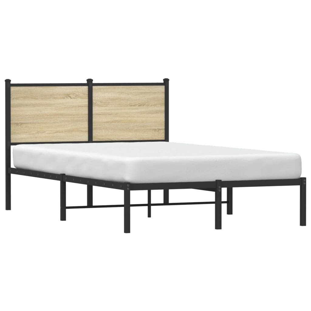 Cadre de lit en métal sans matelas chêne sonoma 120x200 cm - XIOS