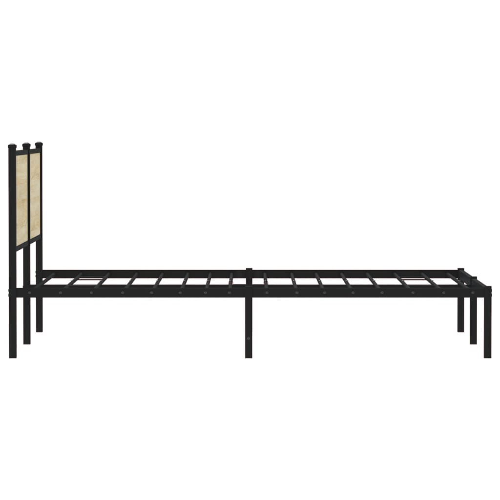Cadre de lit en métal sans matelas chêne sonoma 137x190 cm - XIOS