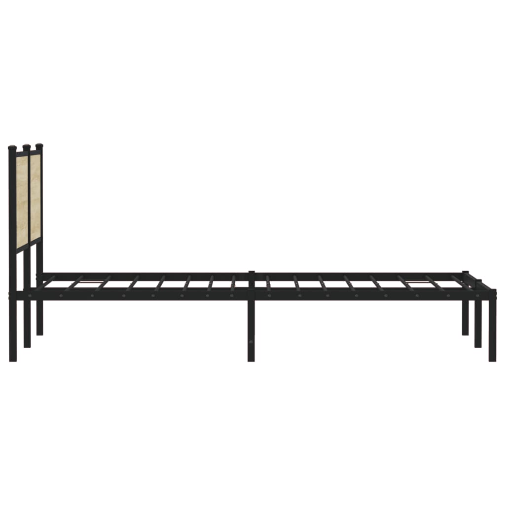 Cadre de lit en métal sans matelas chêne sonoma 140x200 cm - XIOS