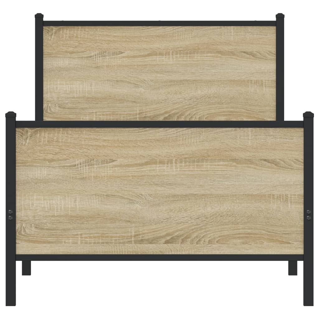 Cadre de lit en métal sans matelas chêne sonoma 80x200 cm - XIOS
