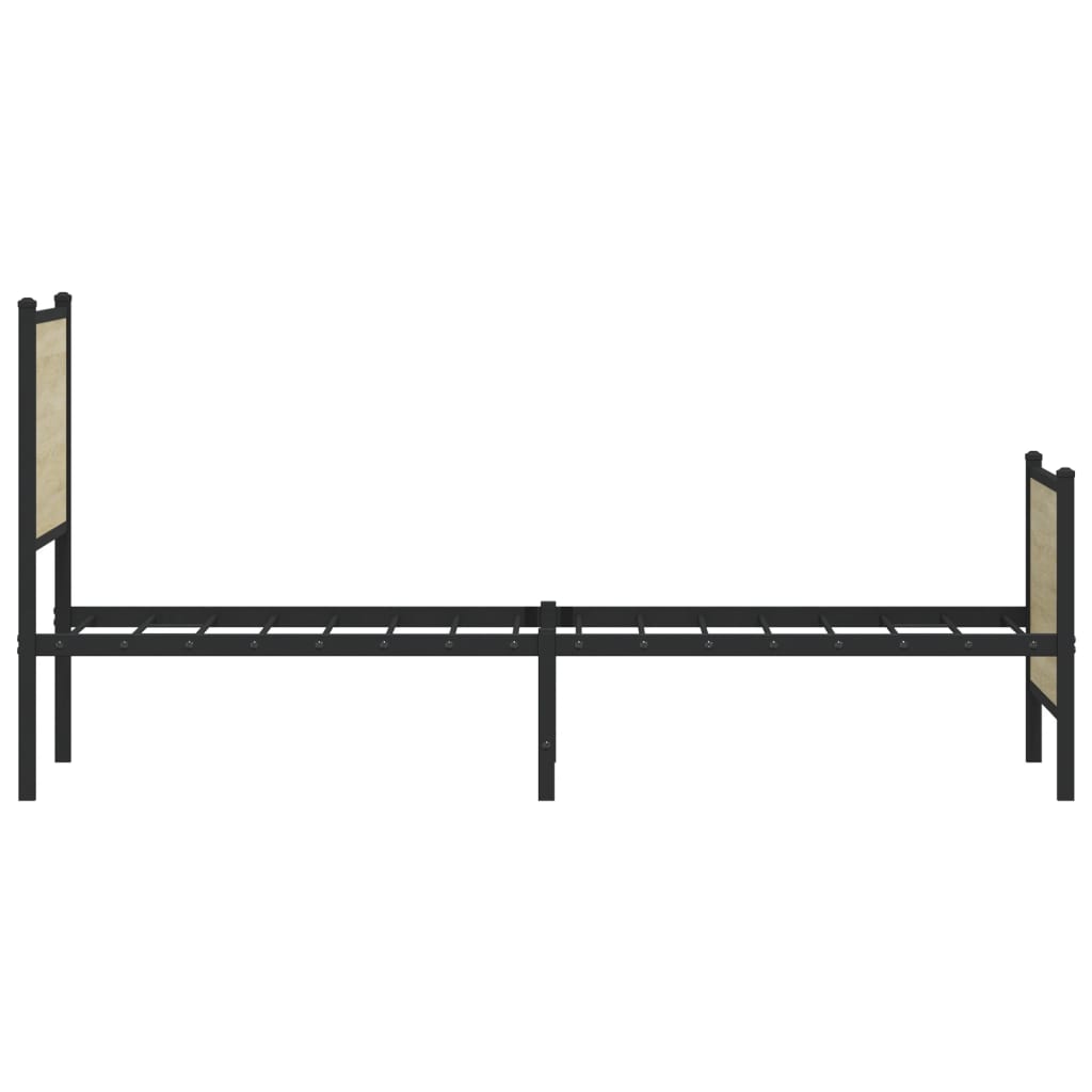 Cadre de lit en métal sans matelas chêne sonoma 100x200 cm - XIOS