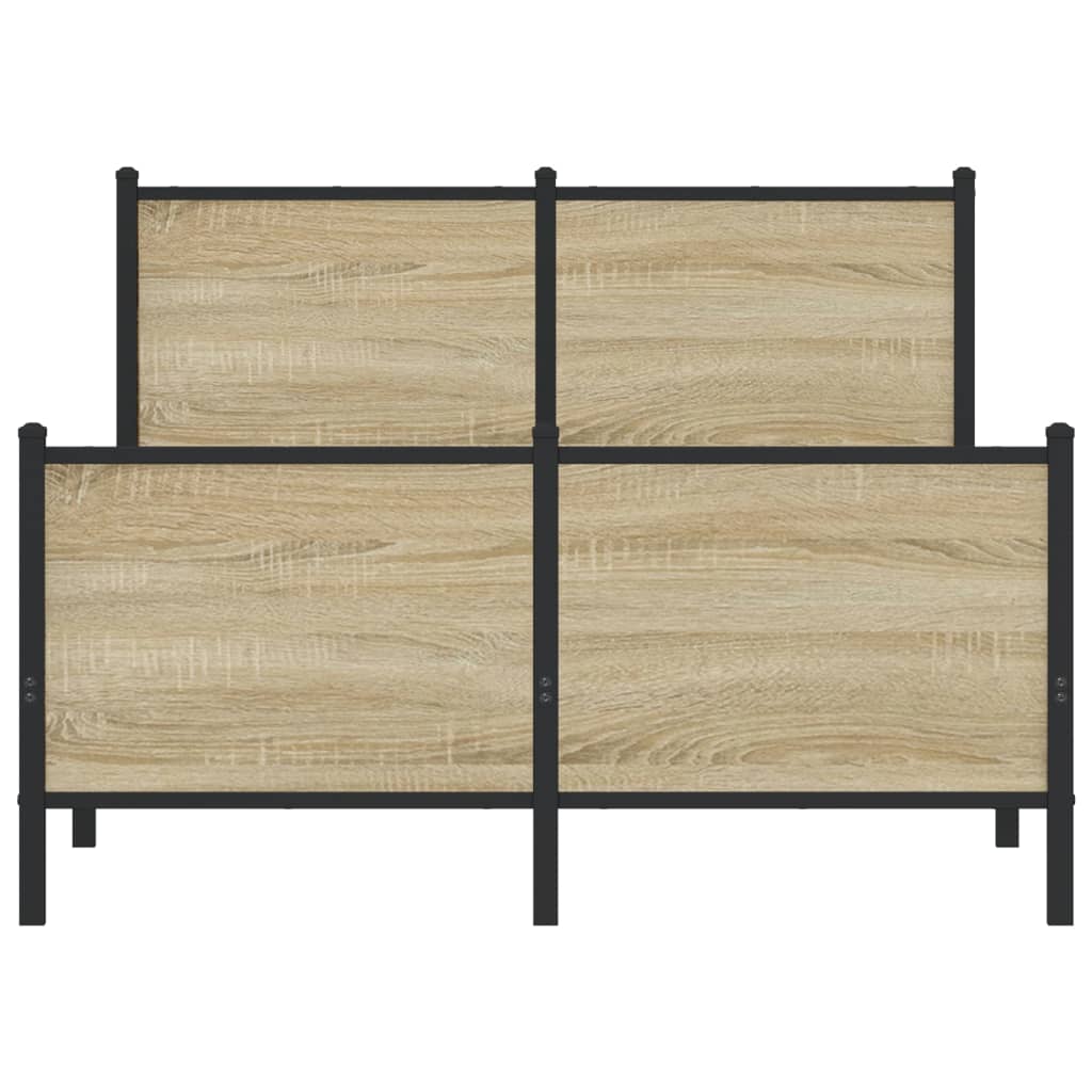 Cadre de lit en métal sans matelas chêne sonoma 120x190 cm - XIOS