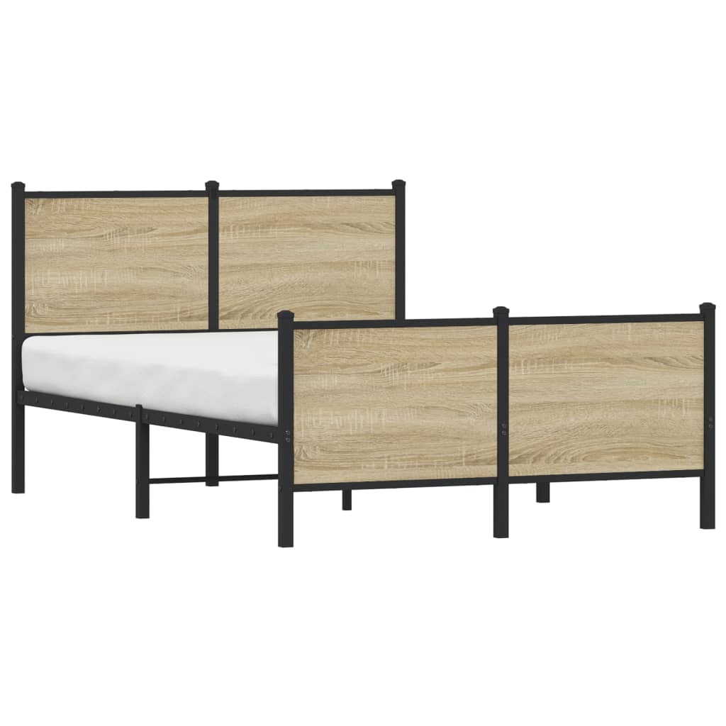 Cadre de lit en métal sans matelas chêne sonoma 120x200 cm - XIOS