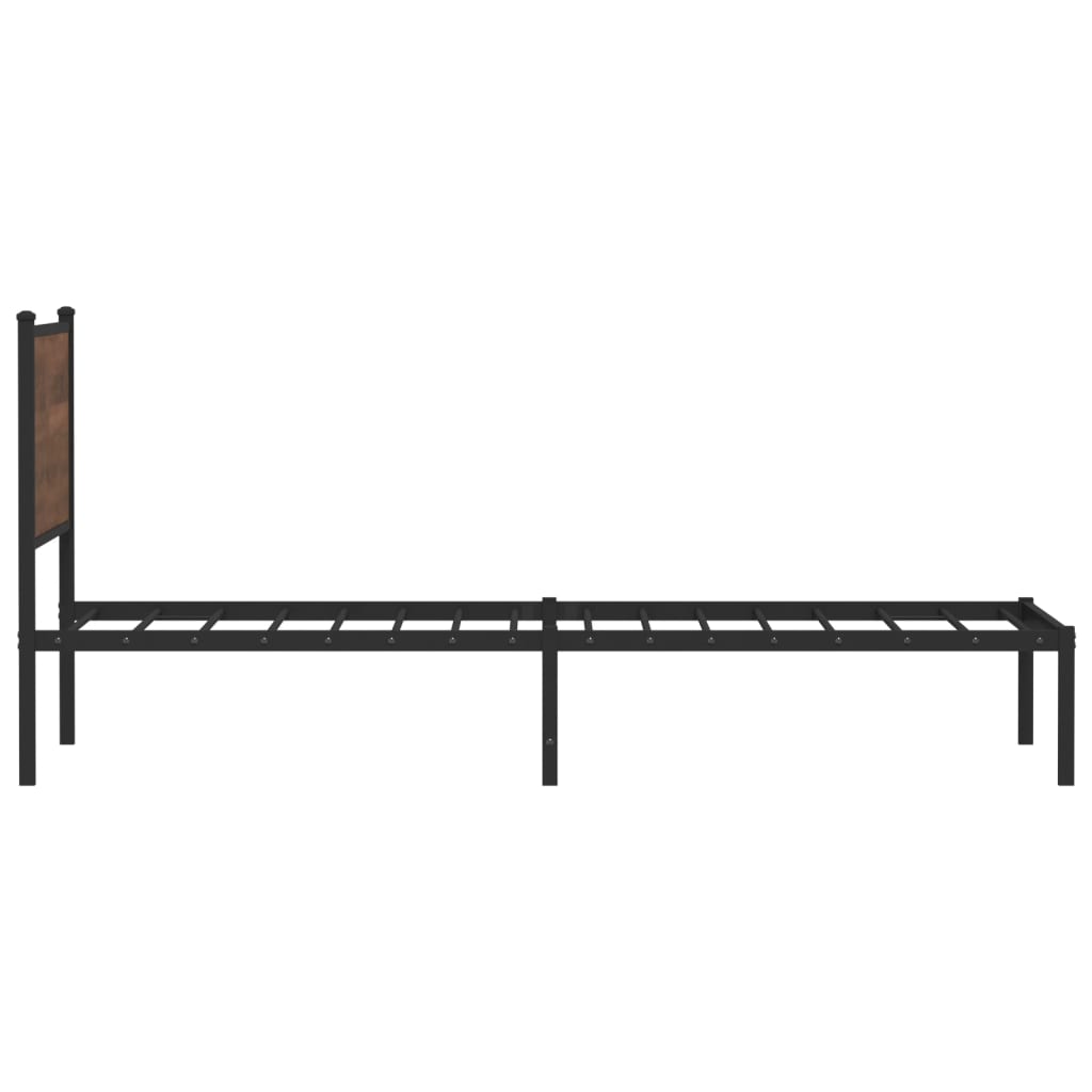 Cadre de lit en métal sans matelas chêne marron 100x200 cm - XIOS