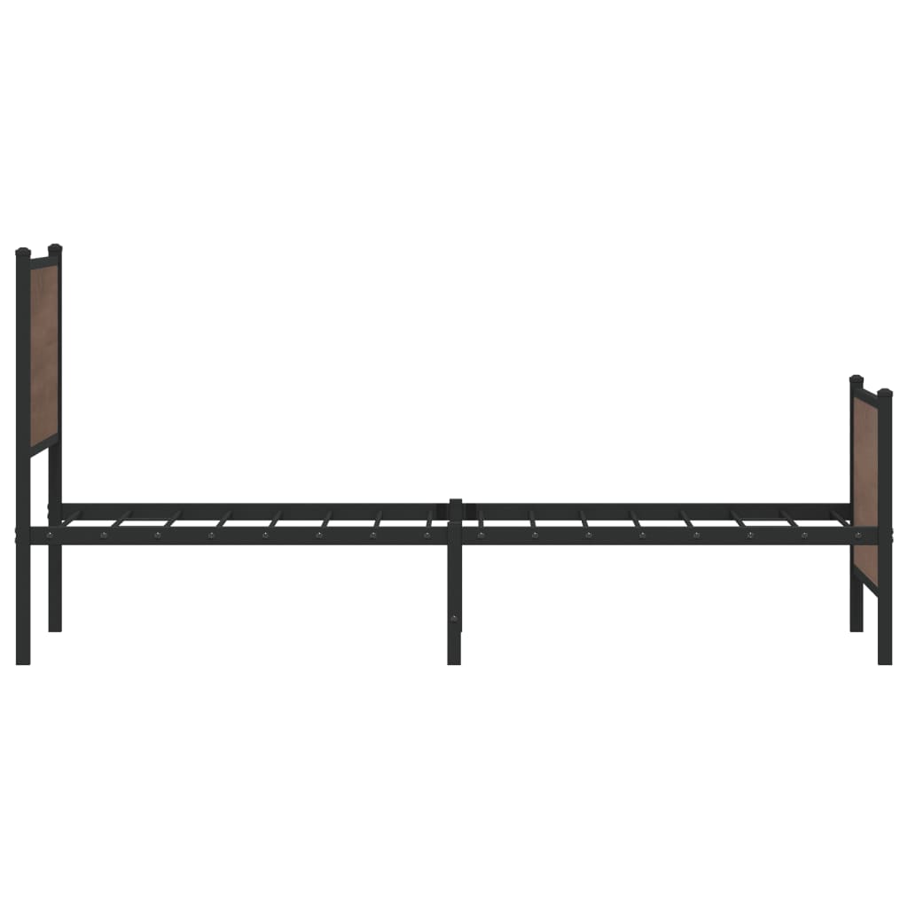Cadre de lit en métal sans matelas chêne marron 100x200 cm - XIOS