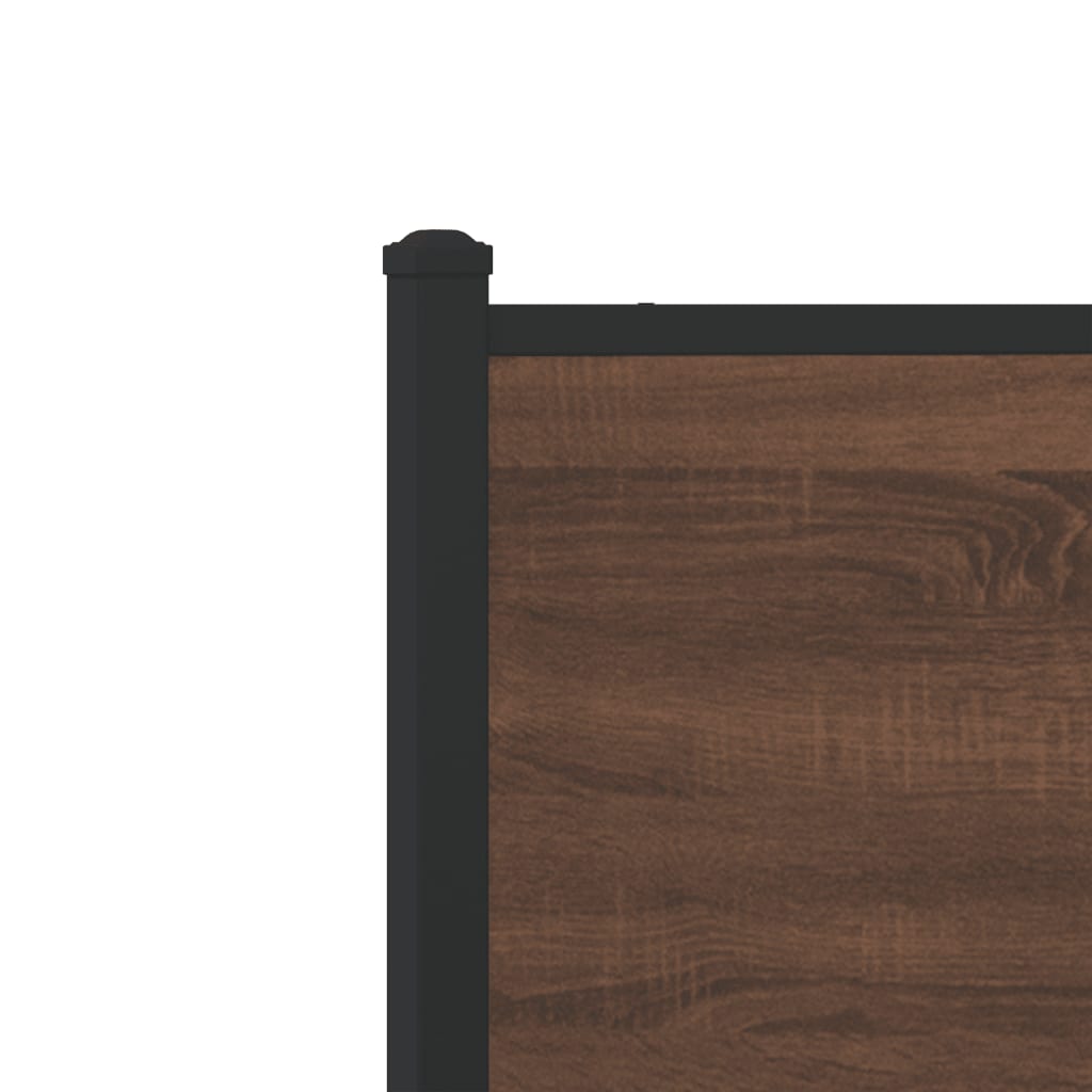 Cadre de lit en métal sans matelas chêne marron 100x200 cm - XIOS