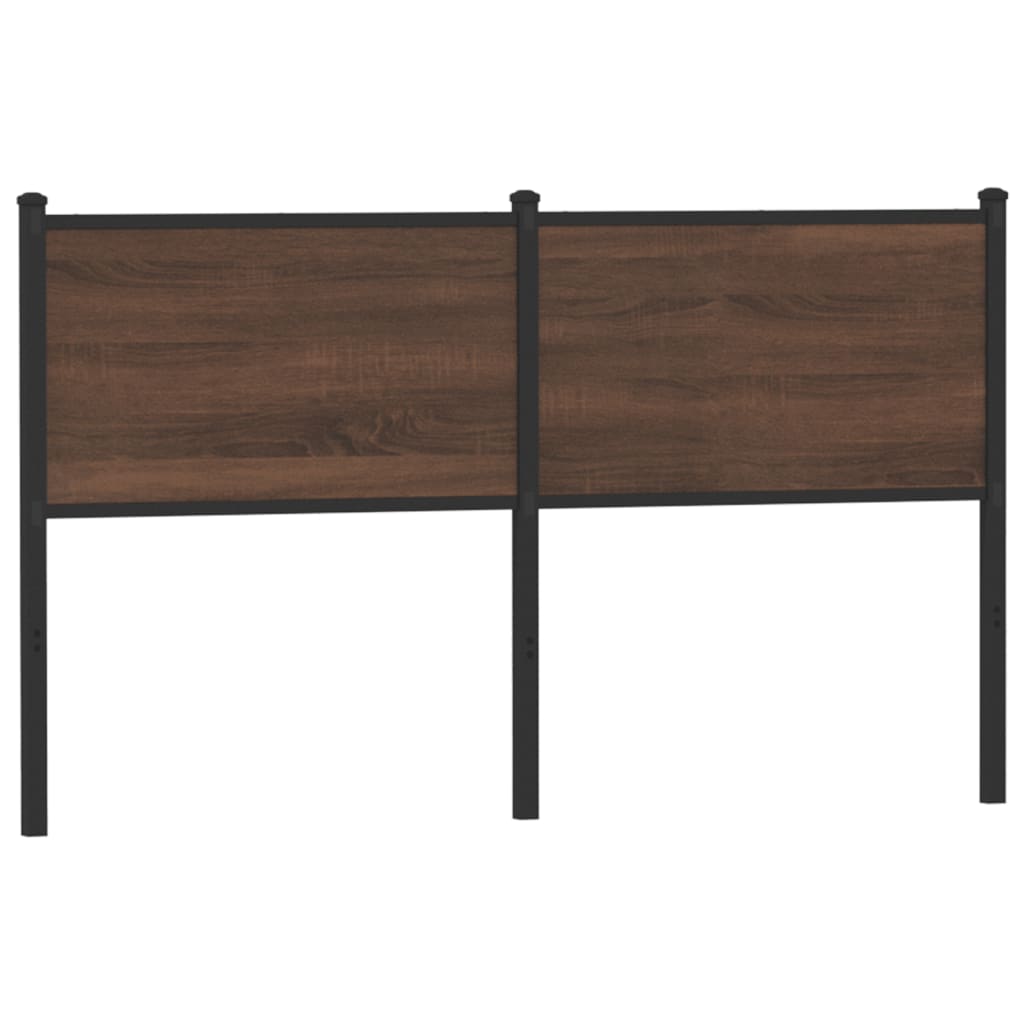 Tête de lit de remplacement chêne marron 140 cm bois d'ingénierie et acier - XIOS