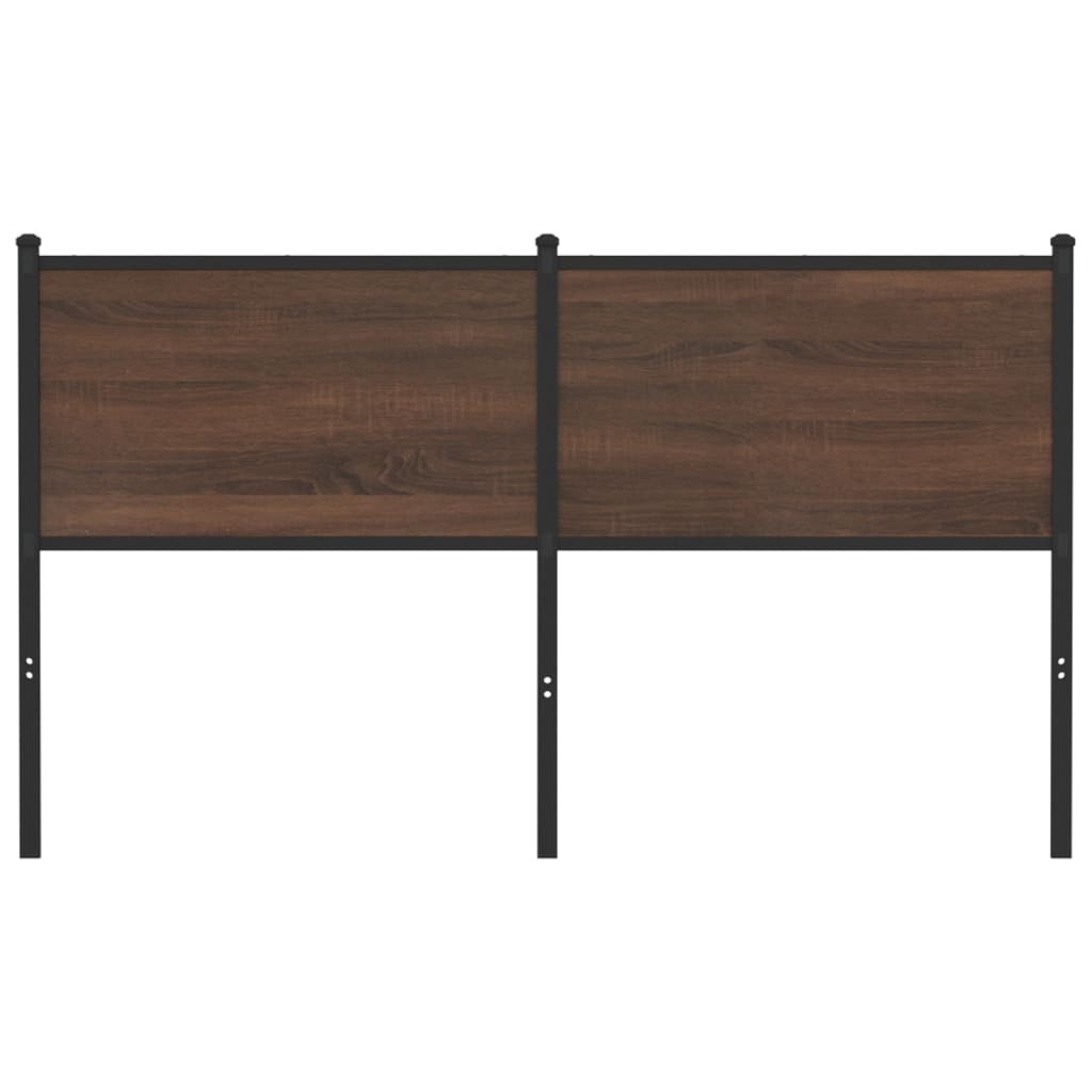 Tête de lit de remplacement chêne marron 140 cm bois d'ingénierie et acier - XIOS
