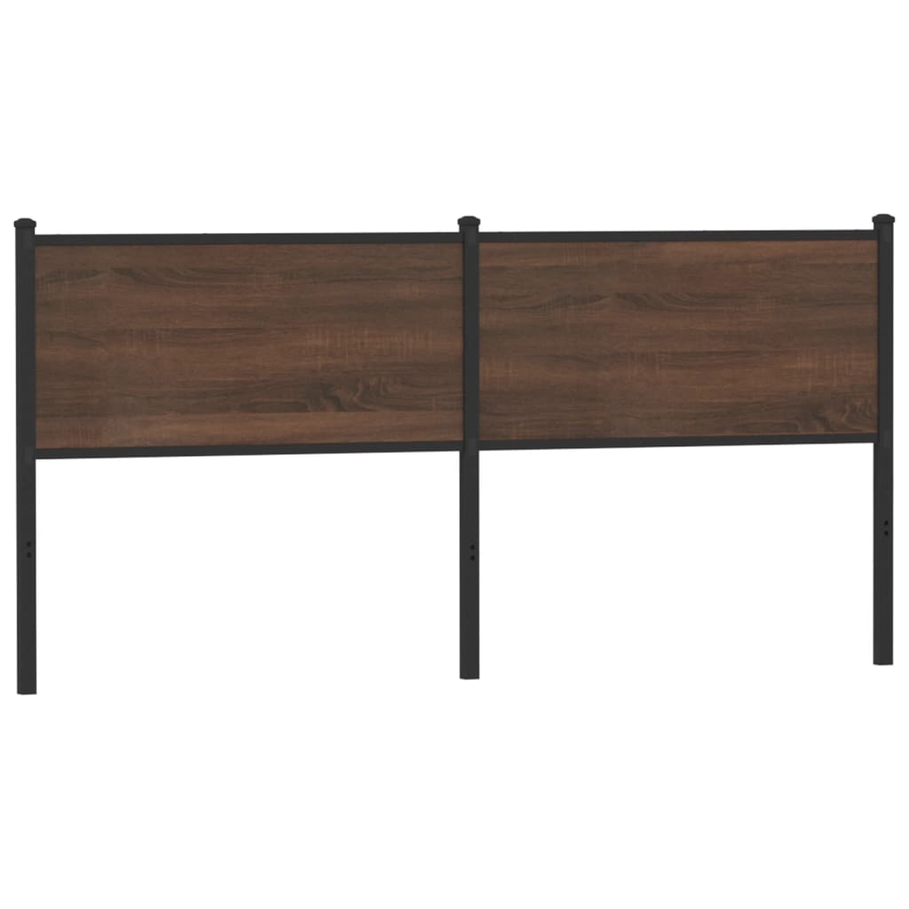 Tête de lit de remplacement chêne marron 160 cm bois d'ingénierie et acier - XIOS
