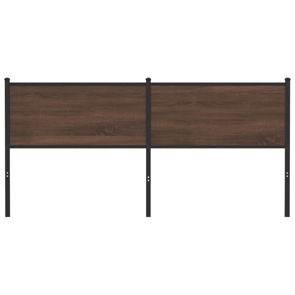 Tête de lit de remplacement chêne marron 160 cm bois d'ingénierie et acier - XIOS