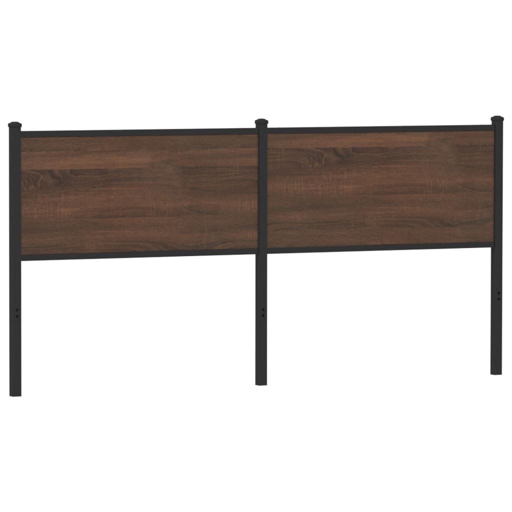 Tête de lit de remplacement chêne marron 160 cm bois d'ingénierie et acier - XIOS