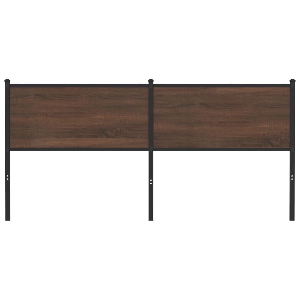 Tête de lit de remplacement chêne marron 180 cm bois d'ingénierie et acier - XIOS