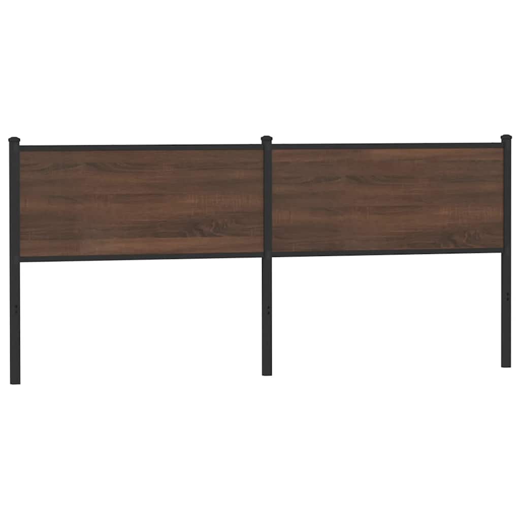 Tête de lit de remplacement chêne marron 190 cm bois d'ingénierie et acier - XIOS