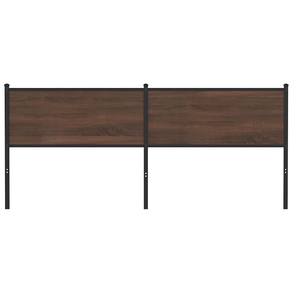 Tête de lit de remplacement chêne marron 190 cm bois d'ingénierie et acier - XIOS