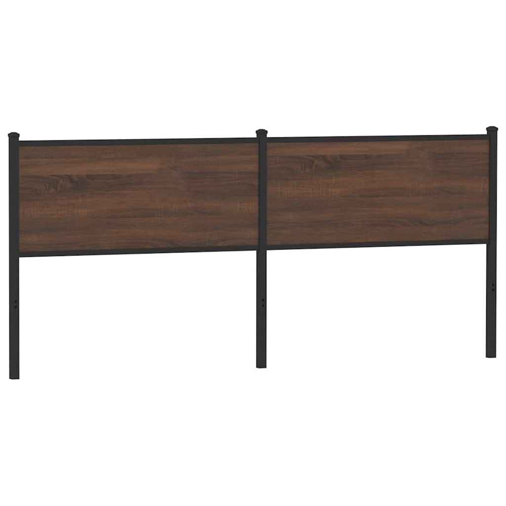 Tête de lit de remplacement chêne marron 190 cm bois d'ingénierie et acier - XIOS