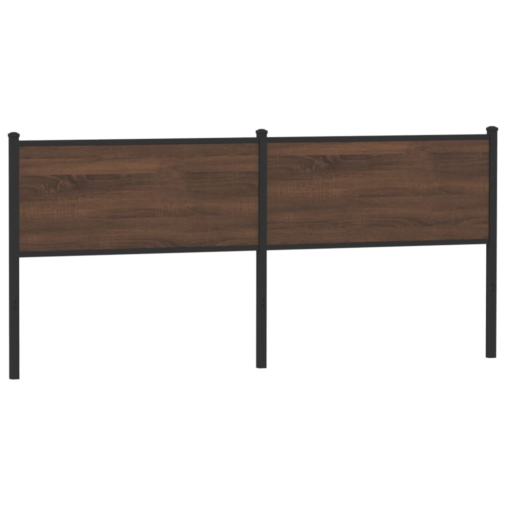 Tête de lit de remplacement chêne marron 200 cm bois d'ingénierie et acier - XIOS