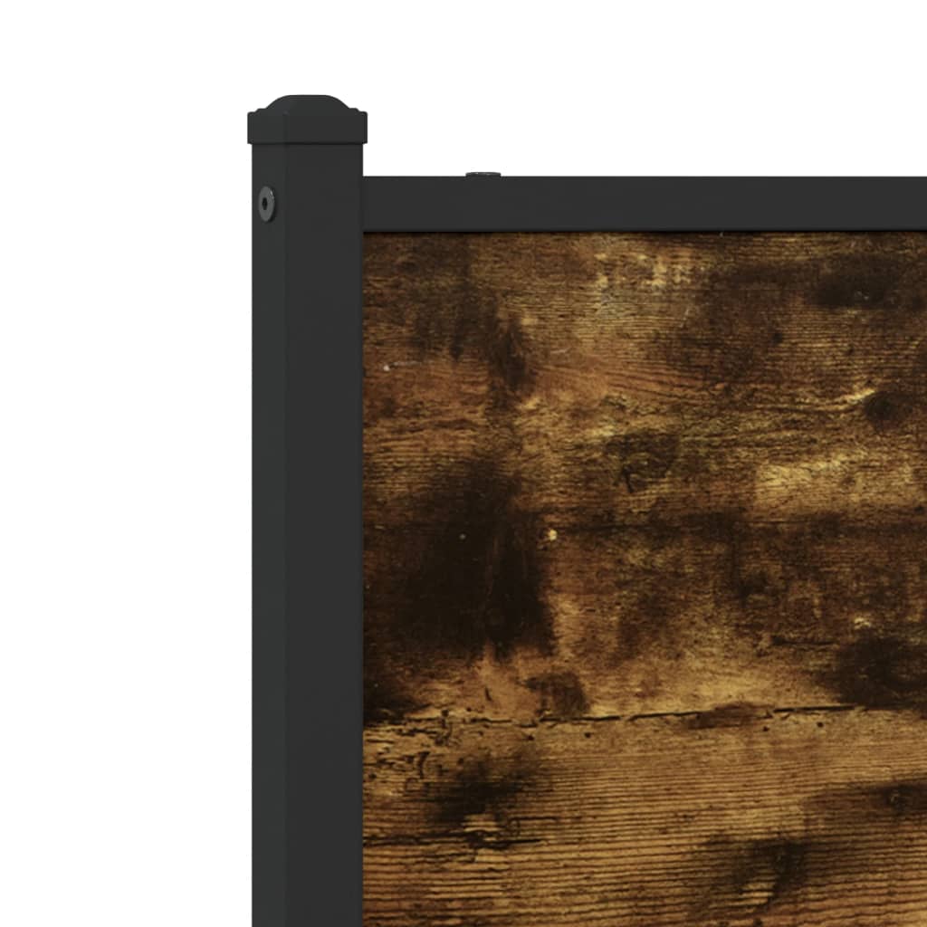Cadre de lit en métal sans matelas chêne fumé 150x200 cm - XIOS
